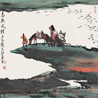 姚治华 2000年作 高原风情 镜心