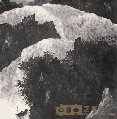 闵先瑞 2004年作 春光乍现图 镜心 68×68cm