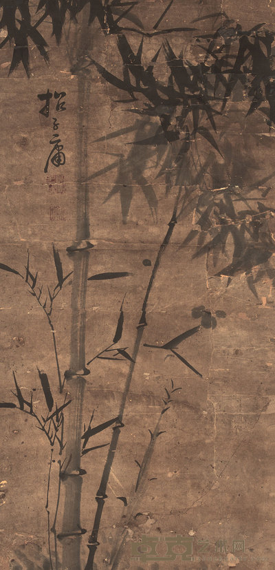 招子庸 竹 轴 91×43cm
