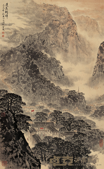宋文治 遵义朝晖 片 84×51cm