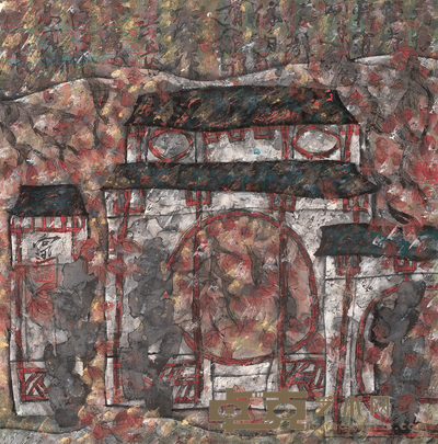 陈向迅 园林 镜心 67×67cm