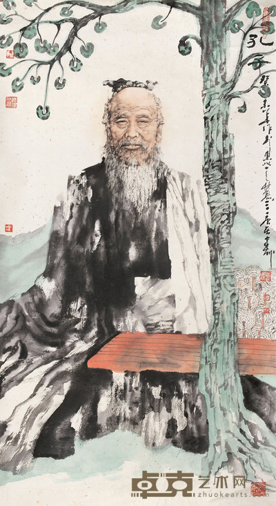 赵建成 2003年作 孔子 镜心 170×91.5cm