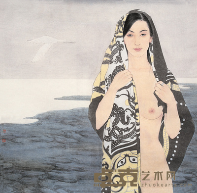 孙震生 工笔人物 镜心 85×87cm