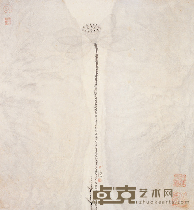 陈家冷 荷香图 片 96×90cm