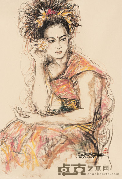 蔡玉水 南国风情 镜心 68×53cm