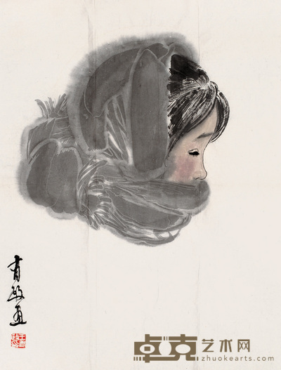 王有政 少女 片 51×42cm