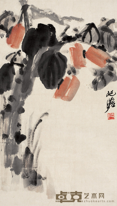 朱屺瞻 利巿图 片 68.5×39.5cm