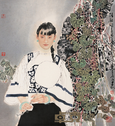 赵建成 2001年作 清韵图 镜心 86×78cm