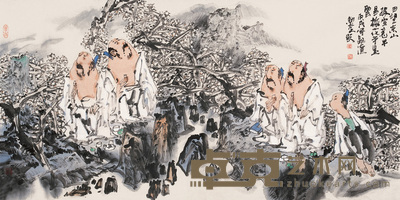 秦嗣德 2006年作 回望东山 镜心 68×136cm