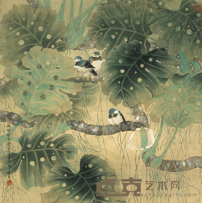 喻慧 南国新雨后 镜心 66×65cm