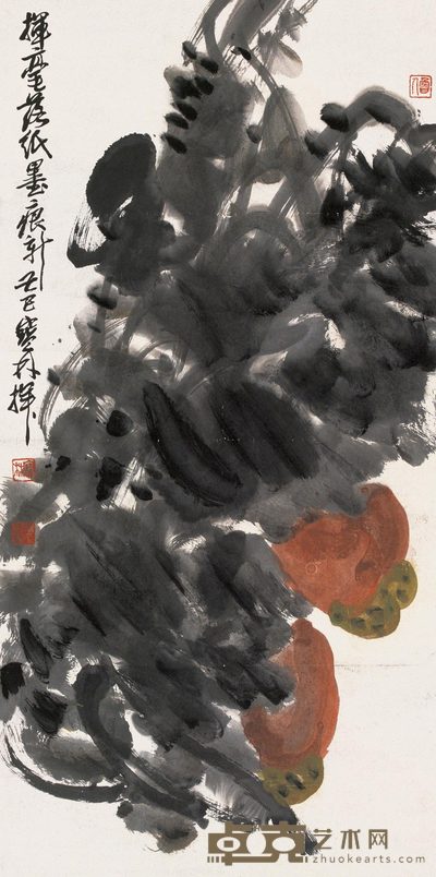 姜宝林 葫芦 立轴 99×50cm