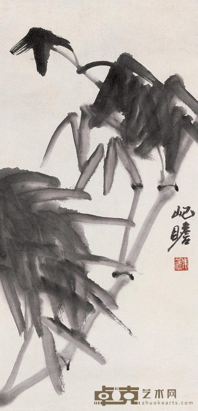朱屺瞻 竹 镜心 47×23cm