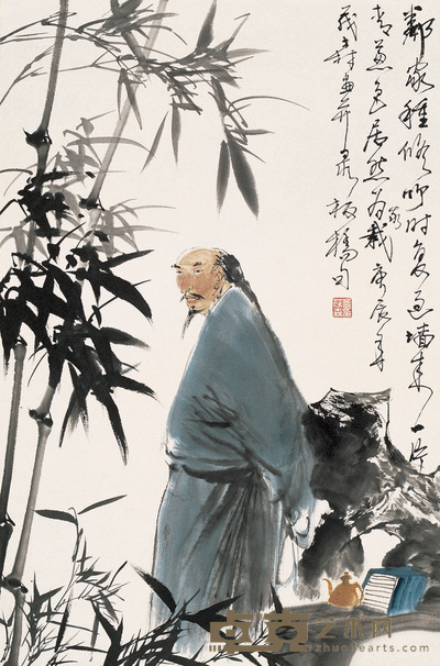 盖茂森 郑板桥 立轴 68×45cm