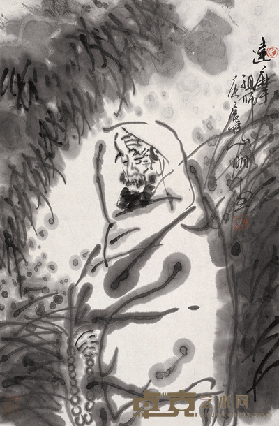 吴山明 达摩 立轴 67×45cm