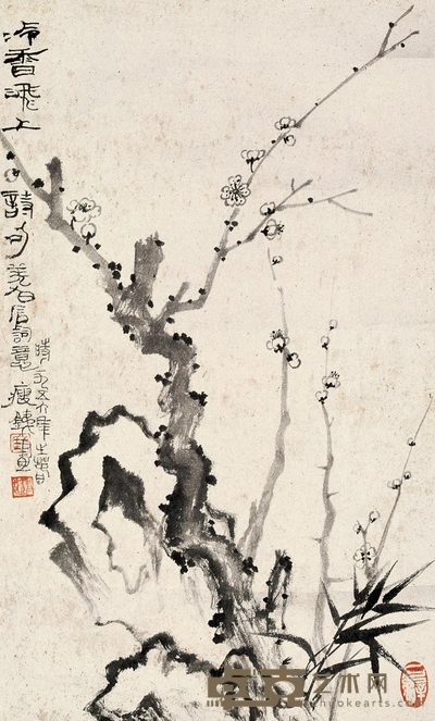 钱瘦铁 冷香 镜心 50×30cm