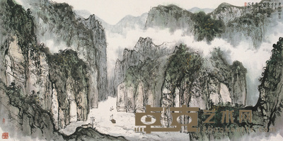 黄纯尧 巫峡 镜心 68×136cm