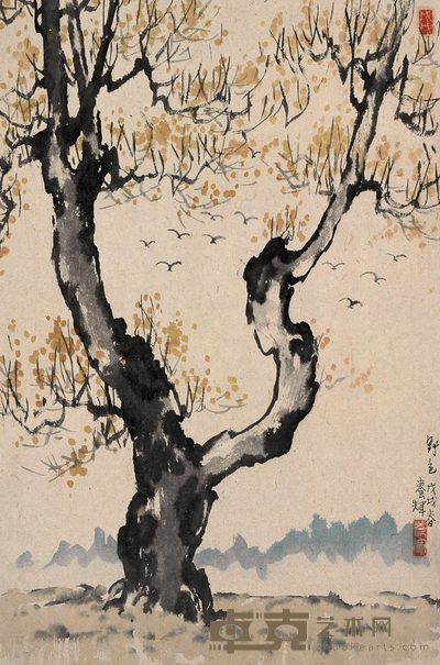 黄养辉 野色 立轴 54×38cm