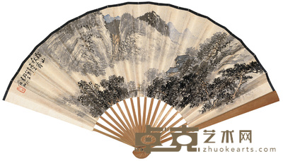 费新我 吴养木 豀山秋霁 成扇 