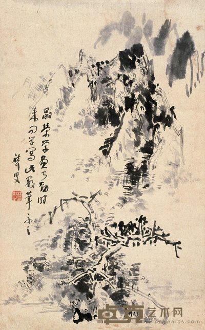 林散之 山水 立轴 53×33cm