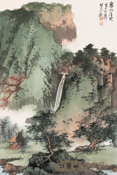 谢稚柳 粤山清晓 立轴 68×46cm