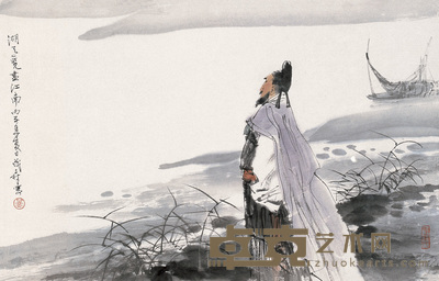 盖茂森 湖天一览尽江南 镜心 45×70cm