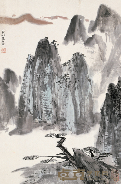 亚明 黄山 立轴 68×46cm