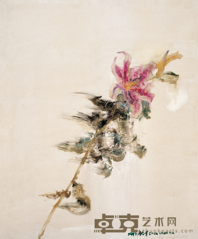 周春芽 1997年作 桃花系列 71×59cm