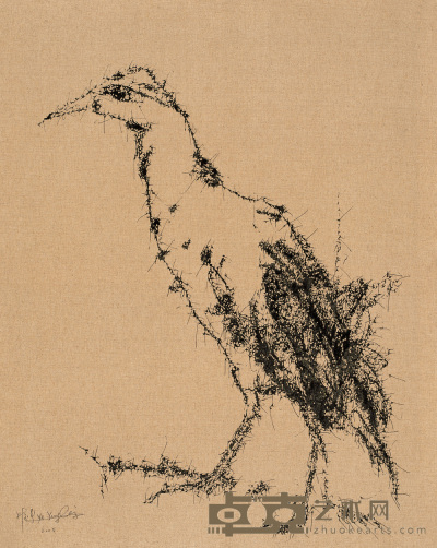 叶永青 2005年作 鸟 70×140cm