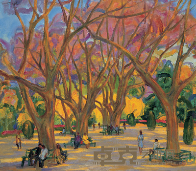 陈钧德 复兴公园 70×80cm