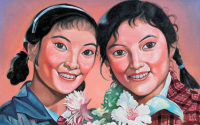 奉家丽 2005年作 手工上彩时代的女性肖像之二十