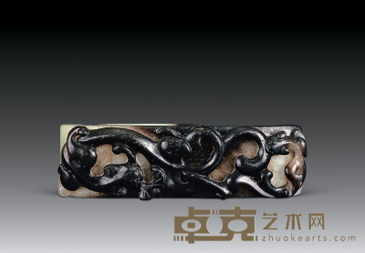 现代 和田玉螭龙纹带钩 长7.5cm