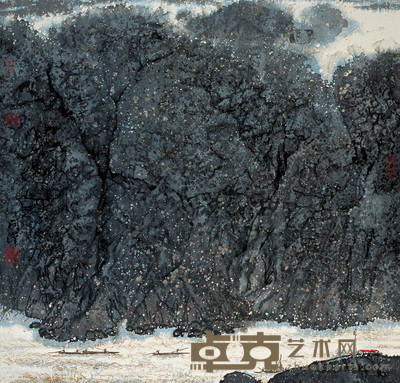 李问汉 长江胜景 镜心 64×61cm