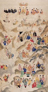 佚名 群仙祝寿图 立轴
