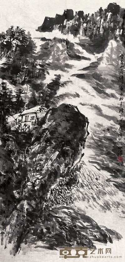 赵振川 云与山为伴 立轴 136×64cm