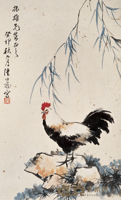 陆伯龙 大吉图 立轴 44×27cm