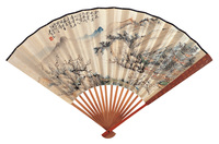 吴琴木 秋江独钓 成扇