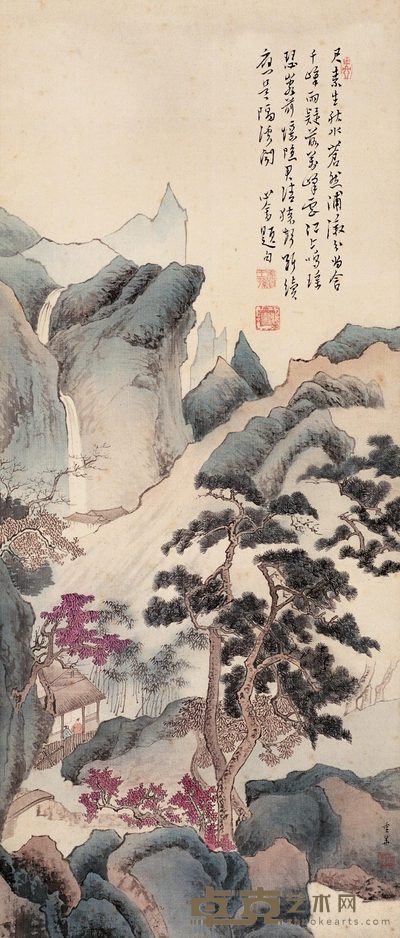 溥心畬 重华 秋山论道 立轴 67×29cm