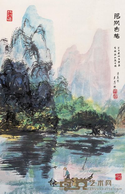 王麦杆 阳朔古榕 立轴 89×51cm