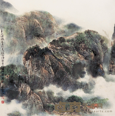 赵时建 深山陋室 镜心 65×66cm
