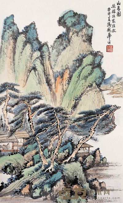 冯树华 山居图 立轴 44×27cm