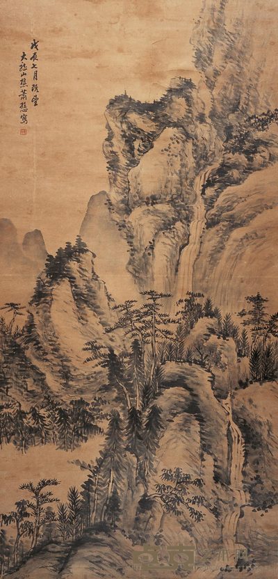 萧谦中 夏山雨霁 立轴 110×53cm