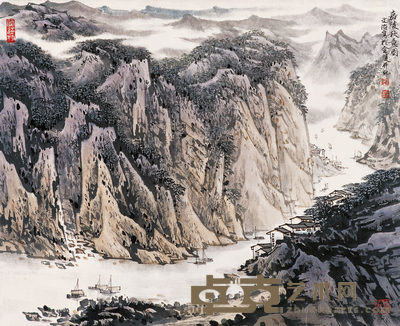 宋文治 嘉陵秋意图 镜心 43×52cm