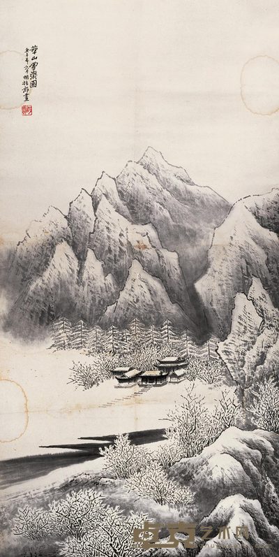 胡振郎 华山雪霁 立轴 138×69cm