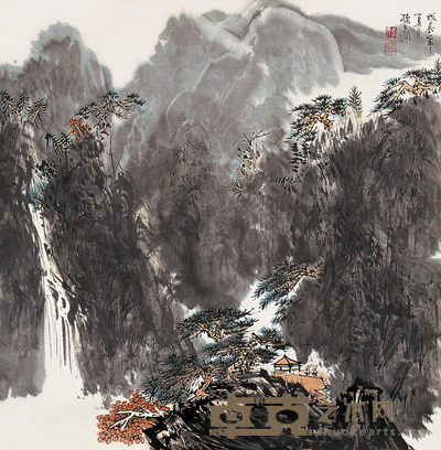 孙克纲 山居图 镜心 69×68cm
