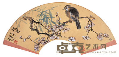 王渔父 浓春 扇面 19×55cm