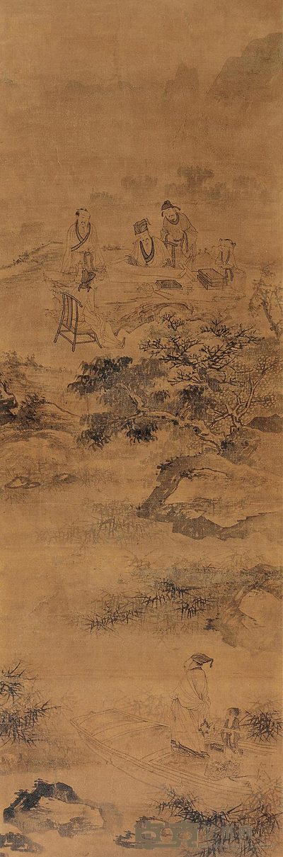 佚名 剡溪逸兴 立轴 126×42cm