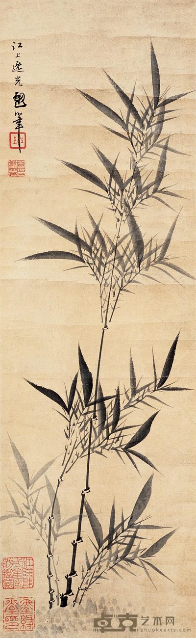 笪重光 劲节凌云 立轴 63×19cm