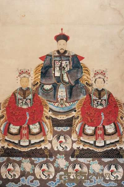 佚名 一品当朝俏像画 立轴 143×96cm
