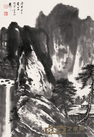 谢稚柳 戊午（1978年）作 幽居图 立轴 66×45.5cm
