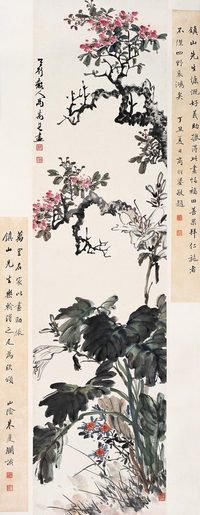 马万里 花卉 立轴